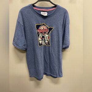 vintage Red Jacket brand Vintage Blue Graphic Tee Minnesota twins